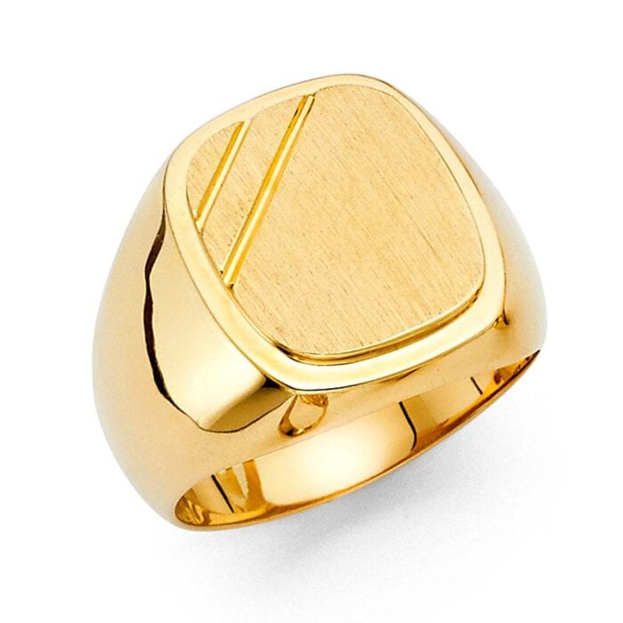 14K Yellow Gold Men's Ring