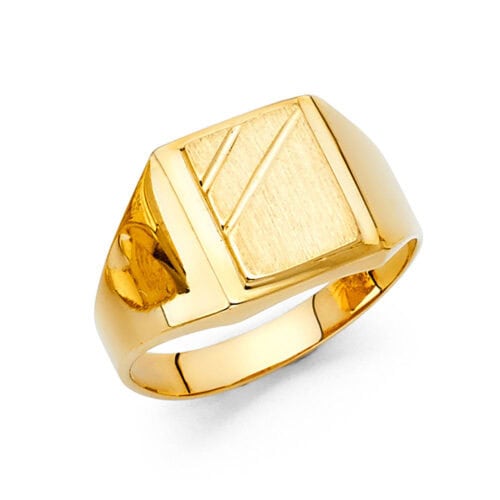 14K Yellow Gold Men's Ring