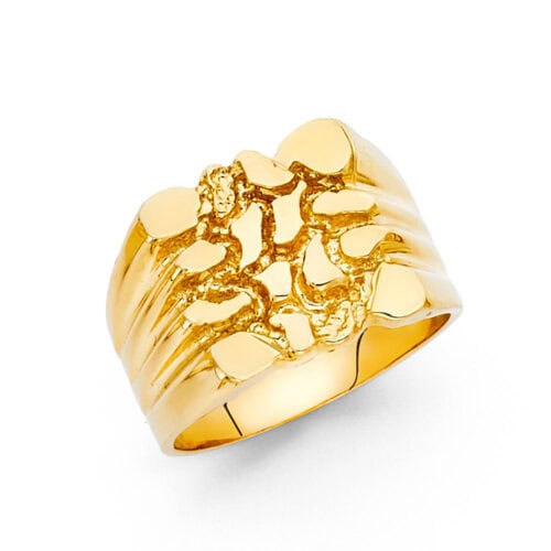 14K Yellow Gold Nugget Ring