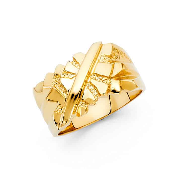 14K Yellow Gold Nugget Ring