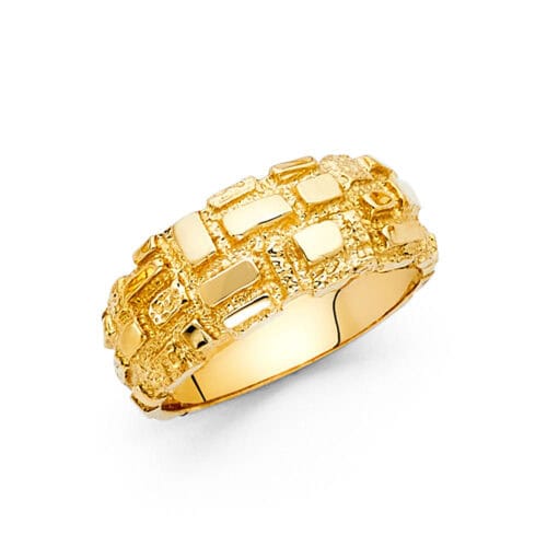 14K Yellow Gold Nugget Ring