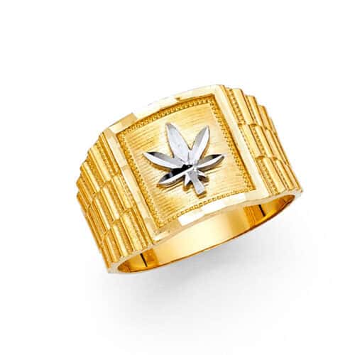 14K Yellow Gold Men's Ring