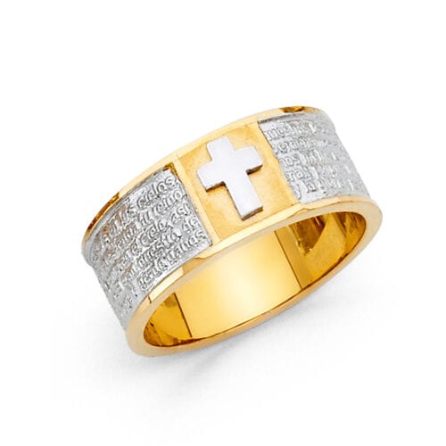 14K Two Tone Gold Lords Prayer