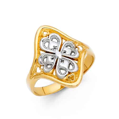 14K Two Tone Gold Fancy Ring