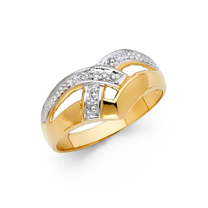 14K Two Tone Gold Fancy Ring