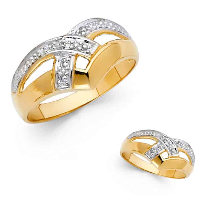 14K Two Tone Gold Fancy Ring - Image 3