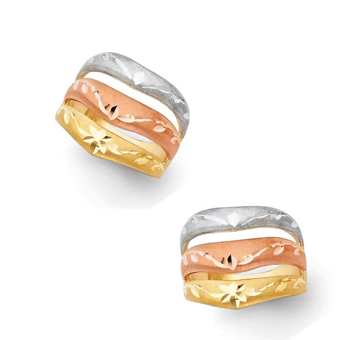 14K Tri Color Gold Semanario Ring - Image 3