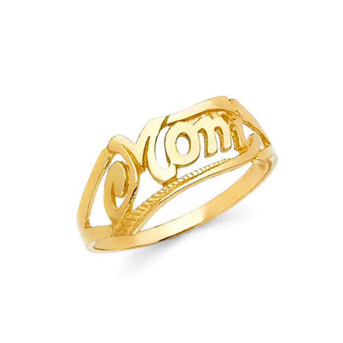 14K Yellow Gold Mothers Ring