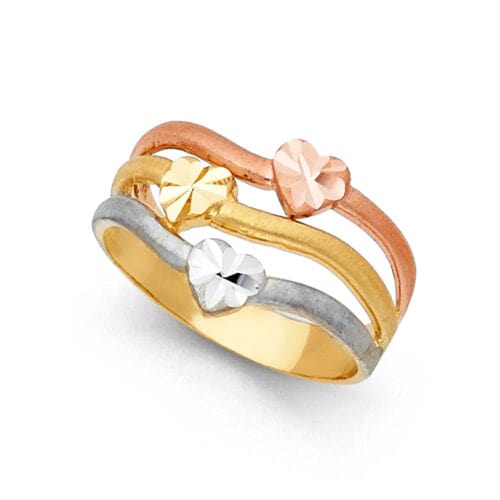 14K Tri Color Gold Semanario Ring