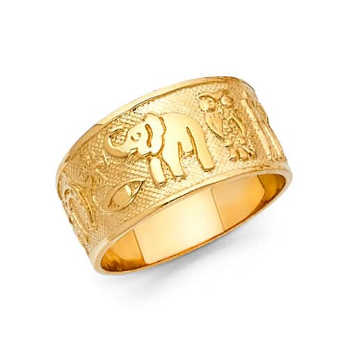14K Yellow Gold Lucky Ring