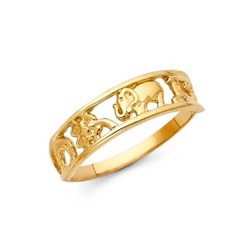 14K Yellow Gold Lucky Ring