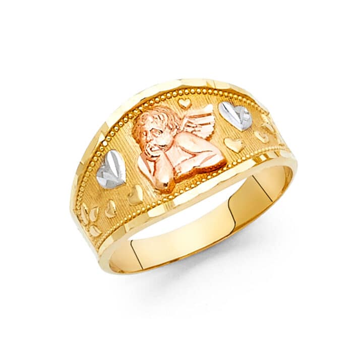 14K Tri Color Gold Fancy Ring