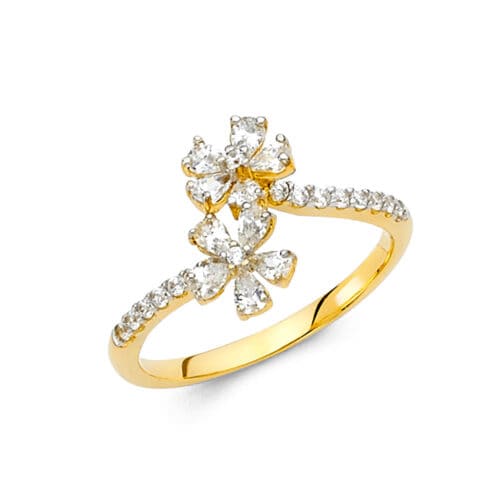 14K Yellow Gold Cubic Zirconia Fancy Ring