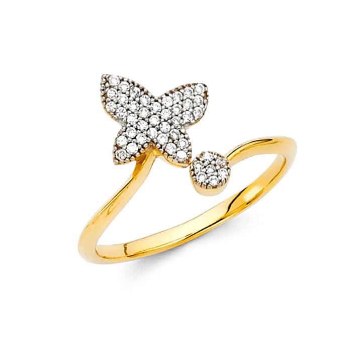 14K Yellow Gold Cubic Zirconia Fancy Ring