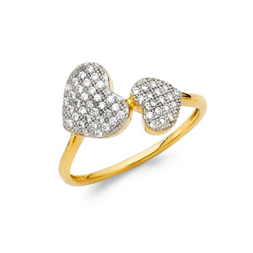 14K Yellow Gold Cubic Ziconia Fancy Ring