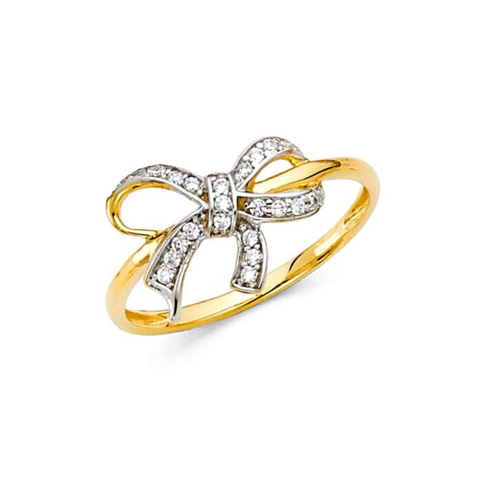 14K Yellow Gold Cubic Zirconia Fancy Ring