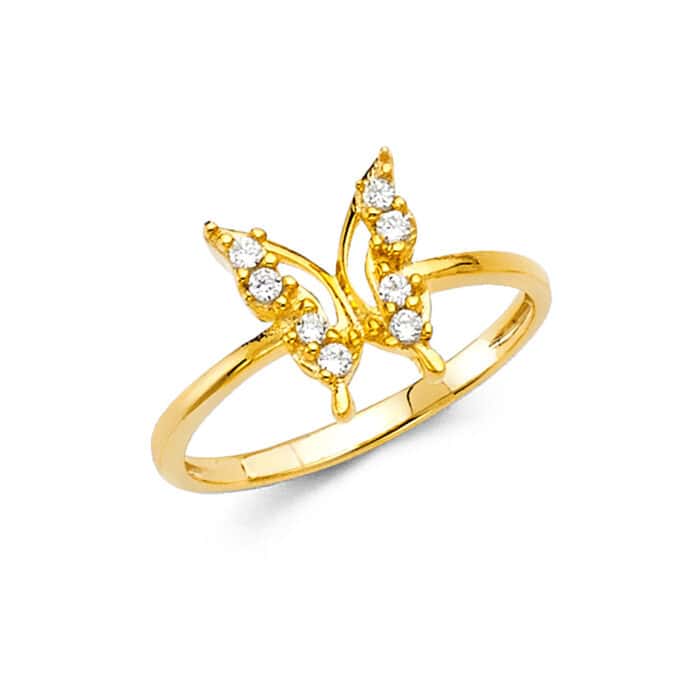 14K Yellow Gold Cubic Zirconia Fancy Ring