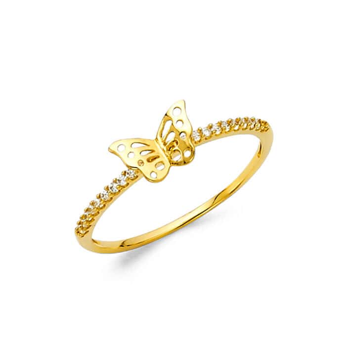14K Yellow Gold Cubic Zirconia Fancy Ring
