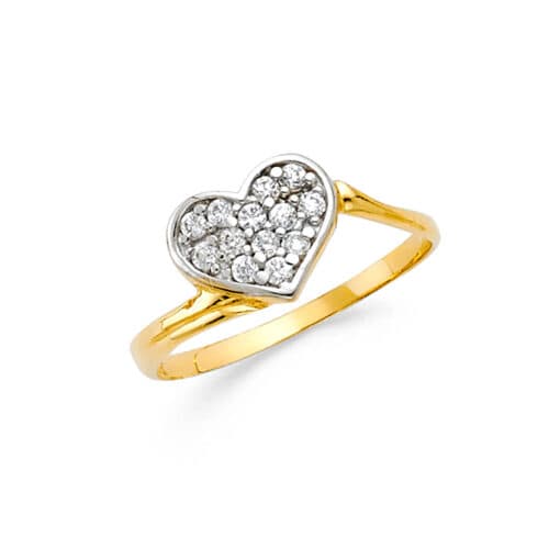 14K Yellow Gold Cubic Zirconia Fancy Ring