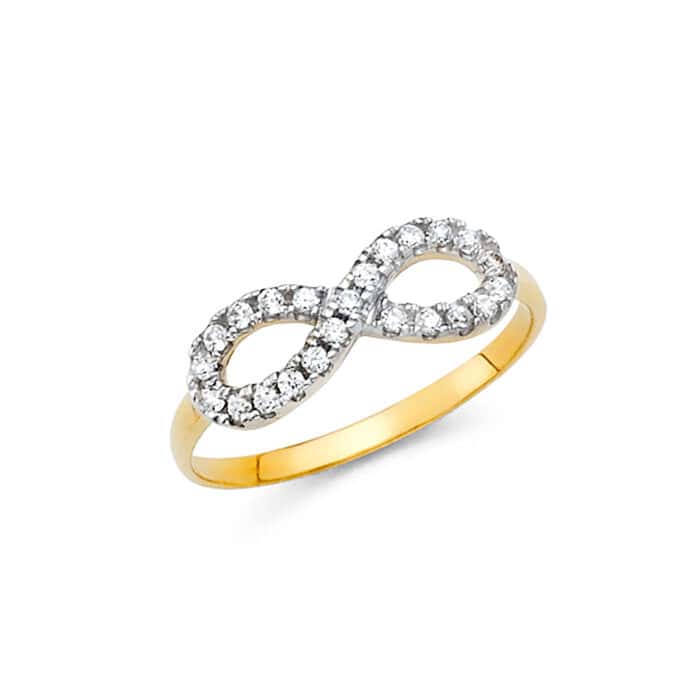 14K Yellow Gold Cubic Zirconia Fancy Ring