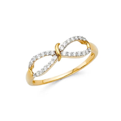 14K Yellow Gold Cubic Zirconia Fancy Ring