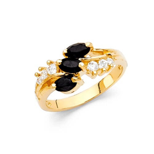 14K Yellow Gold Cubic Zirconia Fancy Ring