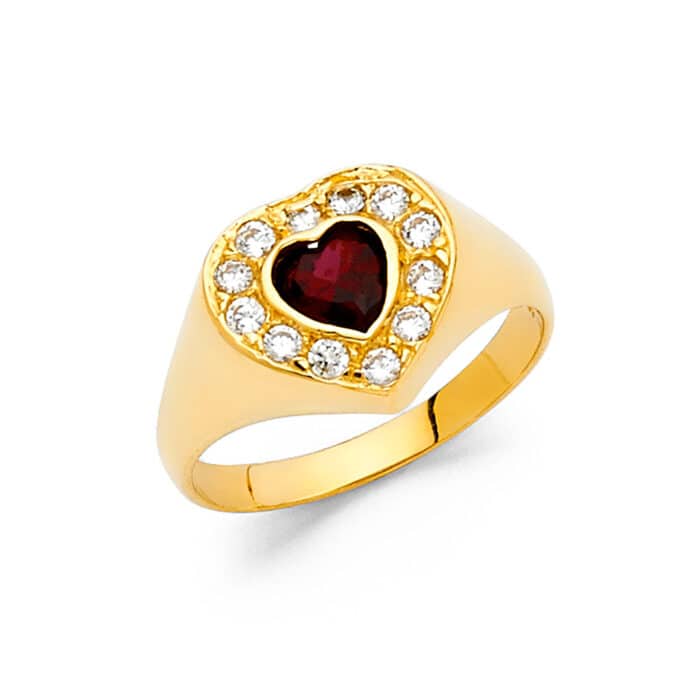 14K Yellow Gold Cubic Zirconia Fancy Ring