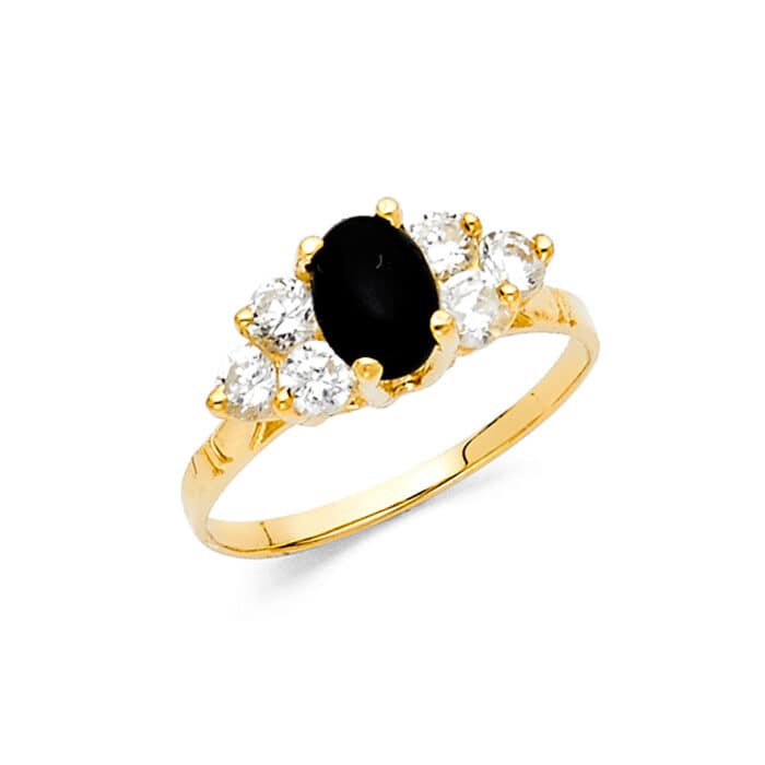 14K Yellow Gold Cubic Zirconia Fancy Ring