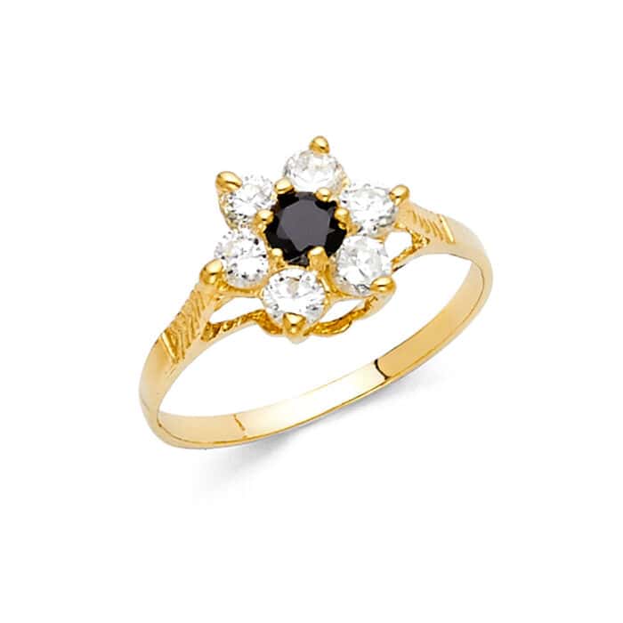 14K Yellow Gold Cubic Zirconia Fancy Ring