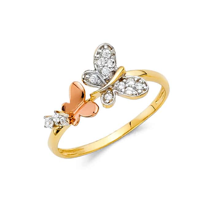 14K Yellow Gold Cubic Zirconia Fancy Ring