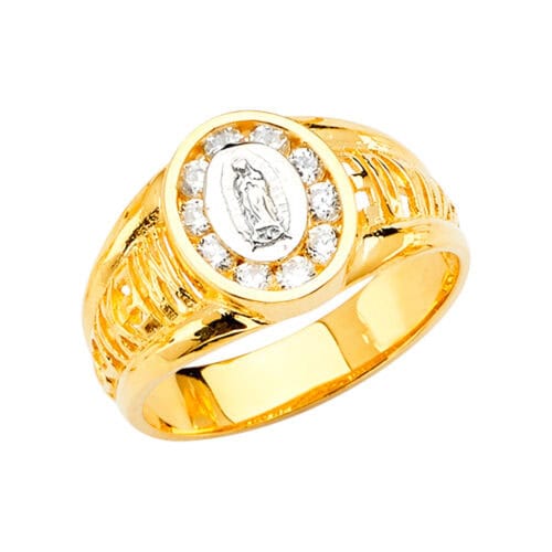 14K Yellow Gold Guadalupe Cubic Zirconia Ring