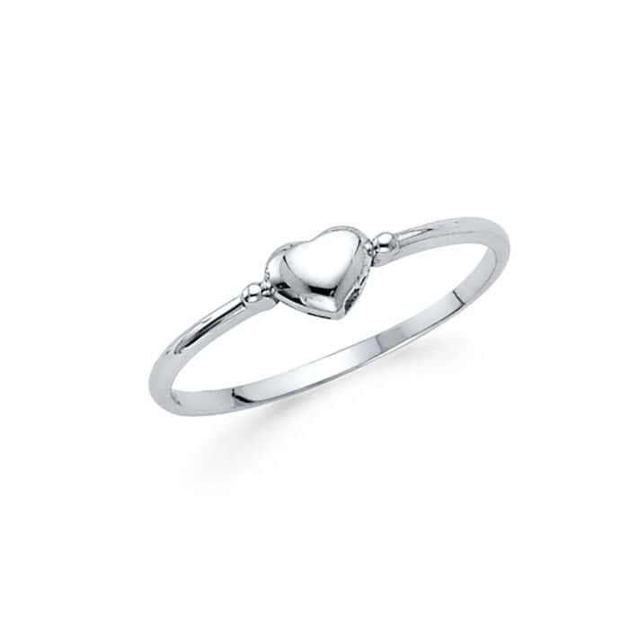 14K White Gold Fancy Cubic Zirconia Ring