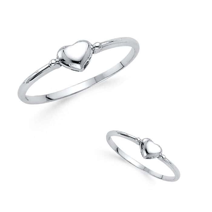 14K White Gold Fancy Cubic Zirconia Ring - Image 3