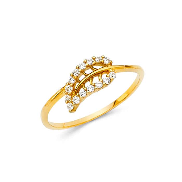 14K Yellow Gold Fancy Cubic Zirconia Ring
