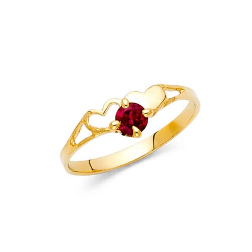 14K Yellow Gold Ladies Fancy Cubic Zirconia Ring