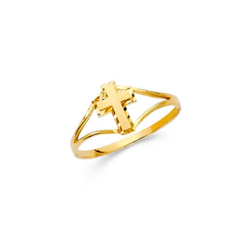 14K Yellow Gold Cubic Zirconia Babies Ring