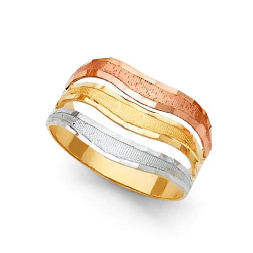 14K Tri Color Gold Semanario Ring