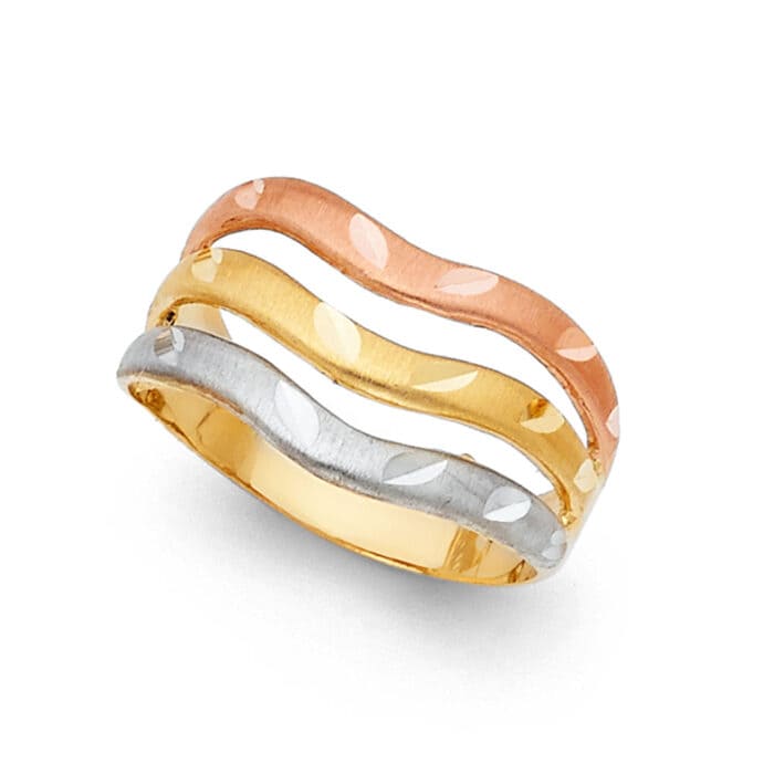 14K Tri Color Gold Semanario Ring