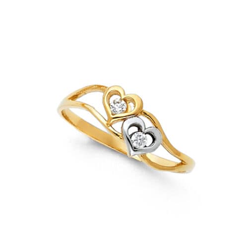 14K Yellow Gold Semanario Cubic Zirconia Ring