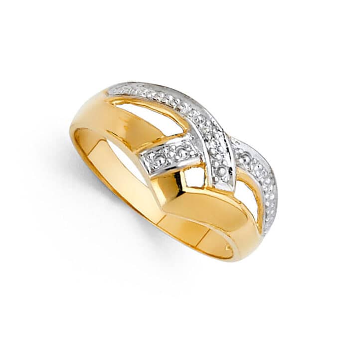 14K Two Tone Gold Fancy Ring - Image 2