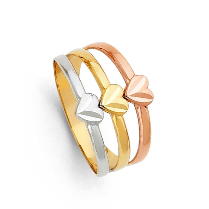14K Tri Color Gold Semanario Ring - Image 2