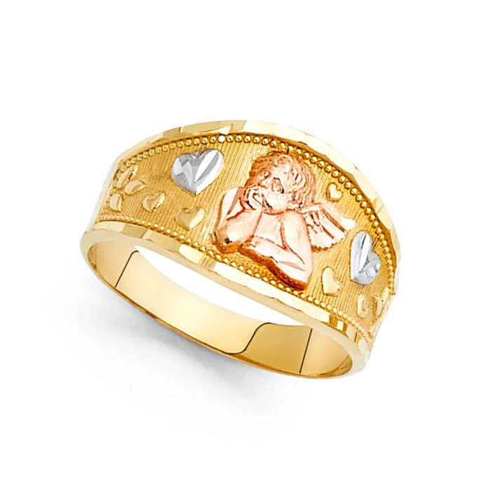 14K Tri Color Gold Fancy Ring - Image 2