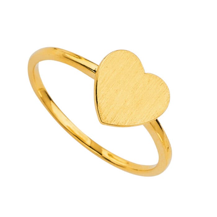 14K Yellow Gold Ladies Signet Ring - Image 2