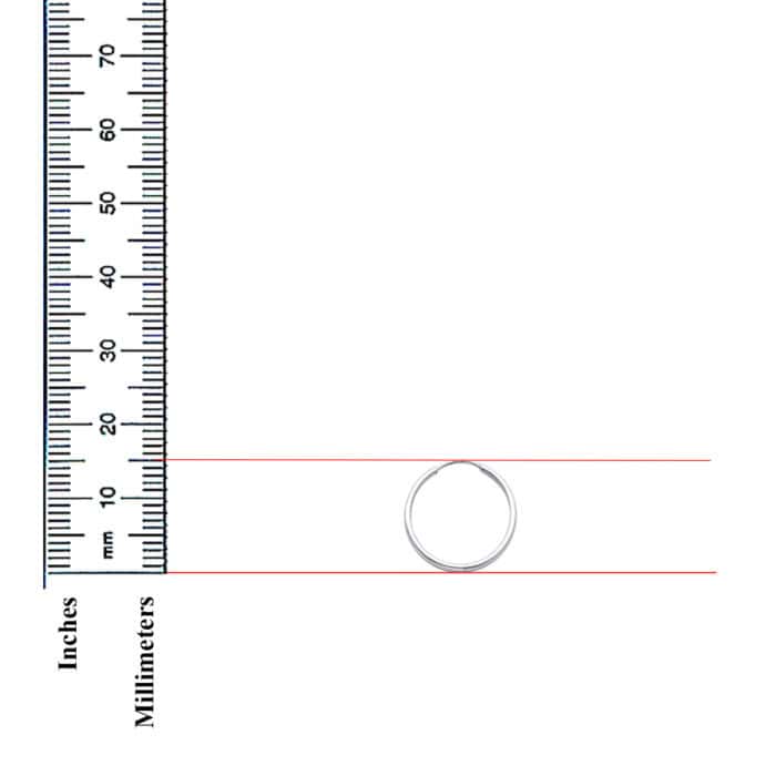 14K White Gold 2mm Hoop Earrings - Image 3