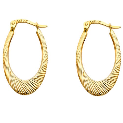 14K Yellow Gold 1.7mm Diamond Cut Earrings