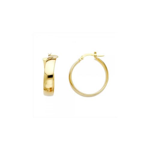 14K Yellow Gold 6mm Hoop Earrings