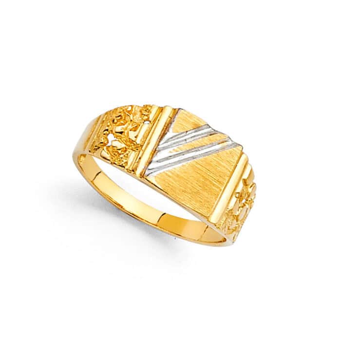 14K Yellow Gold Cubic Zirconia Babies Ring - Image 2
