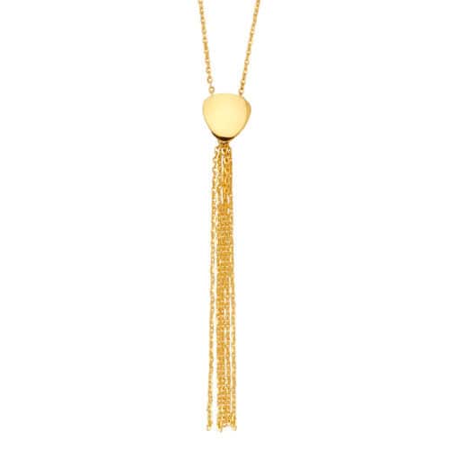 14K Yellow Gold Multi-Hanging Chain Necklace