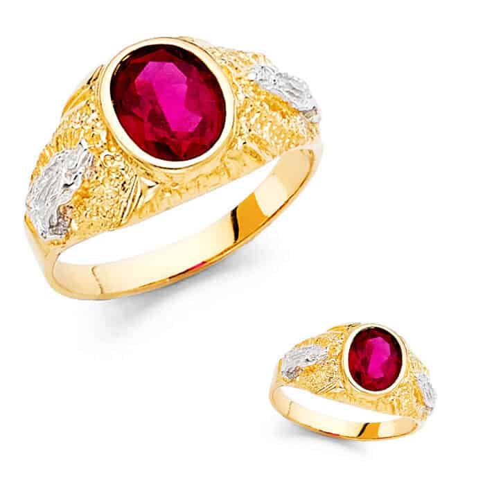 14K Yellow Gold Cubic Zirconia Ring - Image 3