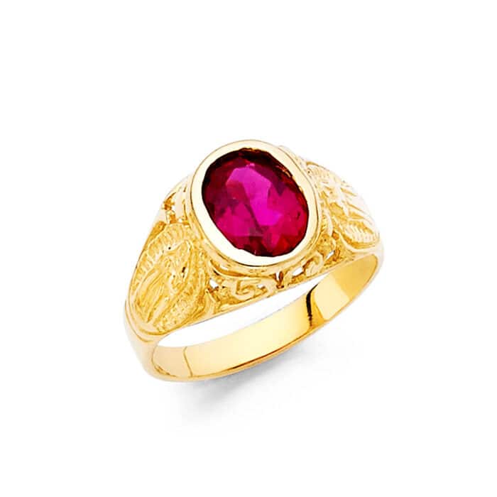 14K Yellow Gold Cubic Zirconia Babies Ring